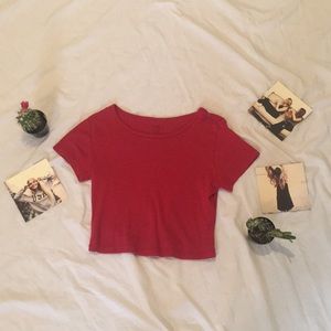 Brandy Melville Red Crop Top